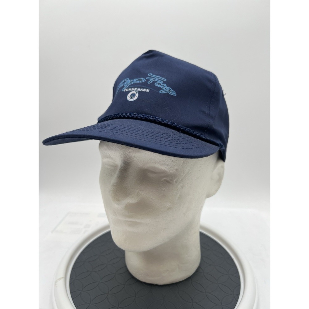 Vintage 90s Pigeon Forge Tennessee Rope Hat Art Headwear Strapback Cap